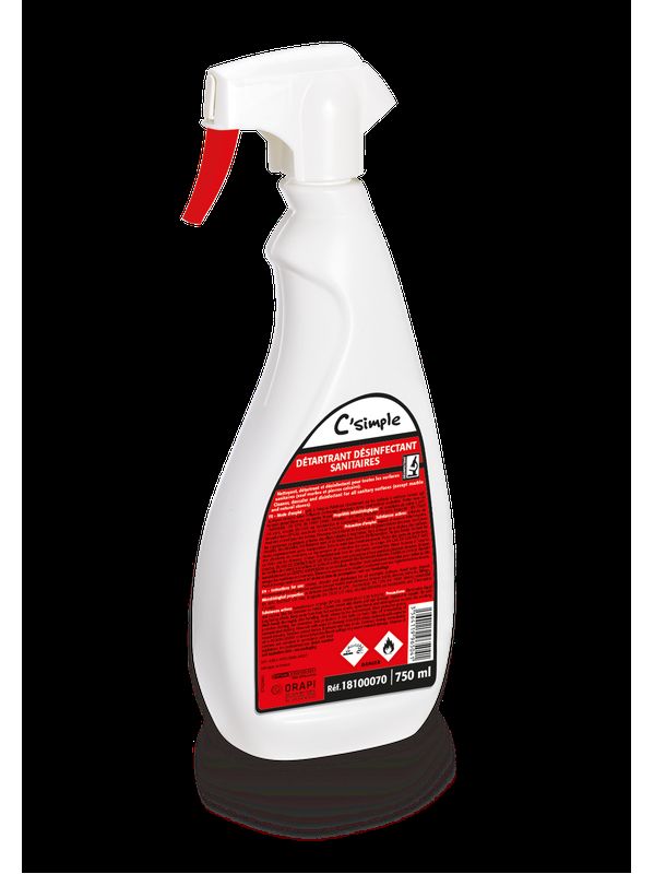GEL WC - Bidon coudé 750 ML - Détartrant désinfectant anti calcaire  sanitaires